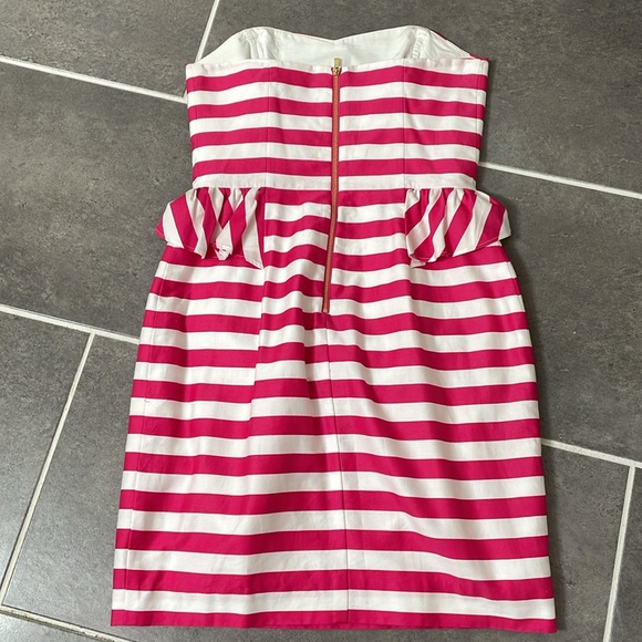 Lilly Pulitzer Azalea Swizzle Stripe Maybell Peplum Dress size 2 - Picture 5 of 12